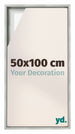 Lyon MDF Canvas Floater Frame 50x100cm Silver Matte Front Size | Yourdecoration.co.uk