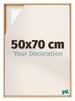 Lyon MDF Canvas Floater Frame 50x70cm Beech Front Size | Yourdecoration.co.uk