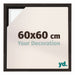 Lyon MDF Canvas Floater Frame 60x60cm Oak Dark Front Size | Yourdecoration.co.uk