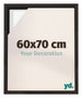 Lyon MDF Canvas Floater Frame 60x70cm Oak Dark Front Size | Yourdecoration.co.uk