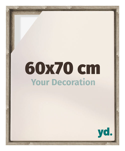 Lyon MDF Canvas Floater Frame 60x70cm Sonoma Oak Voorzijde Maat | Yourdecoration.co.uk