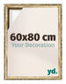 Lyon MDF Canvas Floater Frame 60x80cm Gold Antique Front Size | Yourdecoration.co.uk