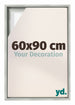 Lyon MDF Canvas Floater Frame 60x90cm Silver Matte Front Size | Yourdecoration.co.uk