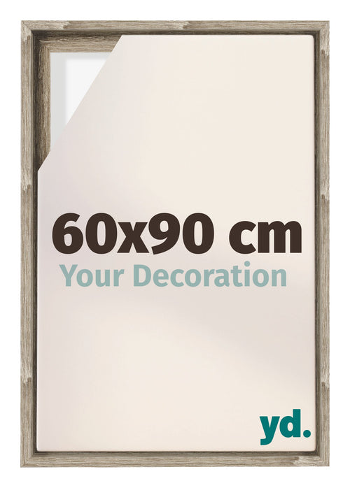 Lyon MDF Canvas Floater Frame 60x90cm Sonoma Oak Voorzijde Maat | Yourdecoration.co.uk