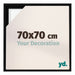 Lyon MDF Canvas Floater Frame 70x70cm Black Matte Front Size | Yourdecoration.co.uk