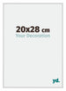 Miami Aluminium Photo Frame 20x28cm Silver Matt Front Size | Yourdecoration.co.uk