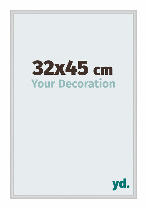 Miami Aluminium Photo Frame 32x45cm Silver Matte Front Size | Yourdecoration.co.uk