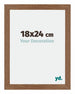 Mura MDF Photo Frame 18x24cm Oak Rustic Front Size | Yourdecoration.co.uk