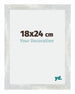 Mura MDF Photo Frame 18x24cm Silver Glossy Vintage Front Size | Yourdecoration.co.uk
