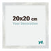 Mura MDF Photo Frame 20x20cm Silver Glossy Vintage Front Size | Yourdecoration.co.uk
