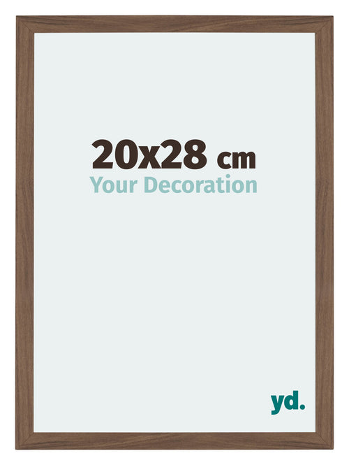 Mura MDF Photo Frame 20x28cm Walnut Dark Front Size | Yourdecoration.co.uk