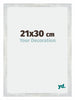 Mura MDF Photo Frame 21x30cm Silver Glossy Vintage Front Size | Yourdecoration.co.uk