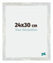 Mura MDF Photo Frame 24x30cm Silver Glossy Vintage Front Size | Yourdecoration.co.uk