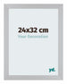 Mura MDF Photo Frame 24x32cm Silver Front Size | Yourdecoration.co.uk