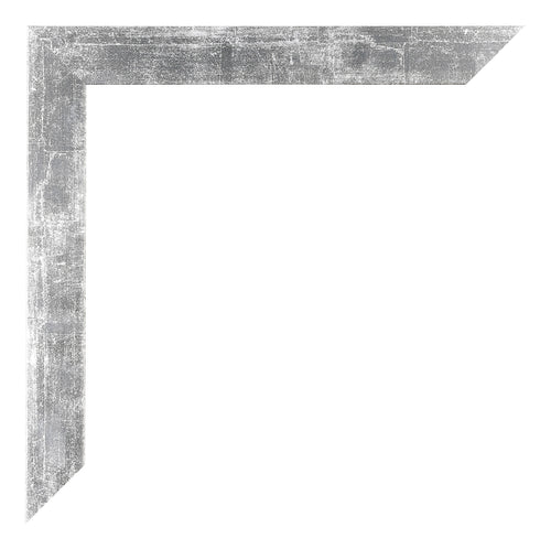 Mura MDF Photo Frame 25x25cm Silver Glossy Vintage Detail Corner | Yourdecoration.co.uk