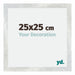 Mura MDF Photo Frame 25x25cm Silver Glossy Vintage Front Size | Yourdecoration.co.uk