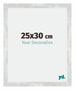 Mura MDF Photo Frame 25x30cm Silver Glossy Vintage Front Size | Yourdecoration.co.uk