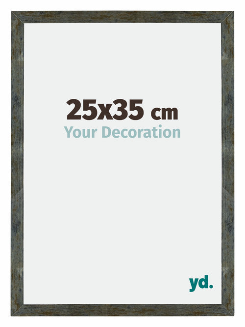 Mura MDF Photo Frame 25x35cm Blue Gold Melange Front Size | Yourdecoration.co.uk