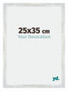 Mura MDF Photo Frame 25x35cm Silver Glossy Vintage Front Size | Yourdecoration.co.uk