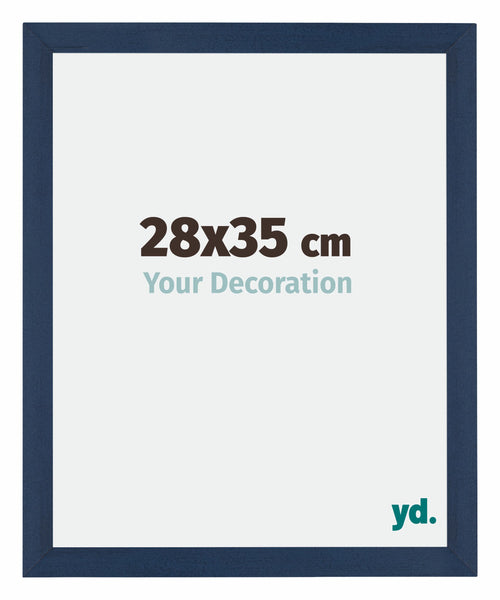 Mura MDF Photo Frame 28x35cm Dark Blue Swept Front Size | Yourdecoration.co.uk