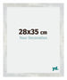 Mura MDF Photo Frame 28x35cm Silver Glossy Vintage Front Size | Yourdecoration.co.uk