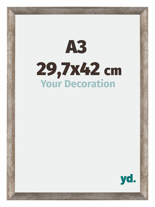 Mura MDF Photo Frame 29 7x42cm A3 Metal Vintage Front Size | Yourdecoration.co.uk