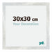 Mura MDF Photo Frame 30x30cm Silver Glossy Vintage Front Size | Yourdecoration.co.uk