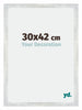 Mura MDF Photo Frame 30x42cm Silver Glossy Vintage Front Size | Yourdecoration.co.uk