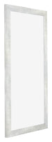 Mura MDF Photo Frame 30x60cm Silver Glossy Vintage Front Oblique | Yourdecoration.co.uk