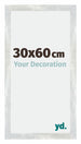 Mura MDF Photo Frame 30x60cm Silver Glossy Vintage Front Size | Yourdecoration.co.uk