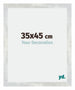 Mura MDF Photo Frame 35x45cm Silver Glossy Vintage Front Size | Yourdecoration.co.uk