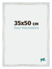 Mura MDF Photo Frame 35x50cm Silver Glossy Vintage Front Size | Yourdecoration.co.uk