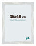 Mura MDF Photo Frame 36x48cm Silver Shiny Vintage Front Size | Yourdecoration.co.uk