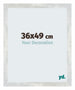 Mura MDF Photo Frame 36x49cm Argent Brillant Vintage Front Size | Yourdecoration.co.uk