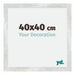Mura MDF Photo Frame 40x40cm Silver Glossy Vintage Front Size | Yourdecoration.co.uk