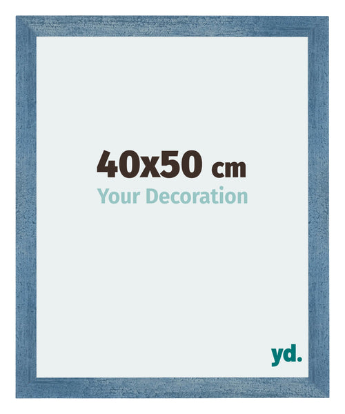 Mura MDF Photo Frame 40x50cm Bright Blue Swept Front Size | Yourdecoration.co.uk