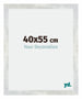 Mura MDF Photo Frame 40x55cm Silver Glossy Vintage Front Size | Yourdecoration.co.uk