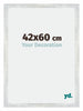 Mura MDF Photo Frame 42x60cm Silver Glossy Vintage Front Size | Yourdecoration.co.uk