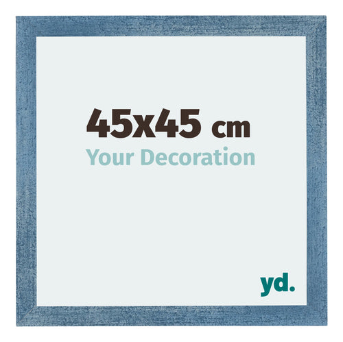 Mura MDF Photo Frame 45x45cm Bright Blue Swept Front Size | Yourdecoration.co.uk