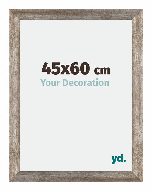 Mura MDF Photo Frame 45x60cm Metal Vintage Front Size | Yourdecoration.co.uk