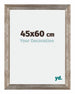 Mura MDF Photo Frame 45x60cm Metal Vintage Front Size | Yourdecoration.co.uk