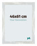 Mura MDF Photo Frame 46x61cm Argent Brillant Vintage Front Size | Yourdecoration.co.uk
