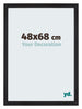 Mura MDF Photo Frame 48x68cm Back Wood Grain Front Oblique | Yourdecoration.co.uk