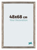 Mura MDF Photo Frame 48x68cm Silver Matte Front Oblique | Yourdecoration.co.uk