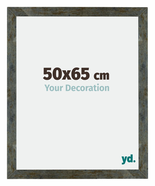 Mura MDF Photo Frame 50x65cm Blue Gold Melange Front Size | Yourdecoration.co.uk