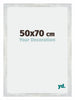 Mura MDF Photo Frame 50x70cm Silver Glossy Vintage Front Size | Yourdecoration.co.uk