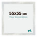 Mura MDF Photo Frame 55x55cm Silver Glossy Vintage Front Size | Yourdecoration.co.uk