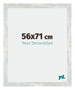 Mura MDF Photo Frame 56x71cm Silver Glossy Vintage Front Size | Yourdecoration.co.uk