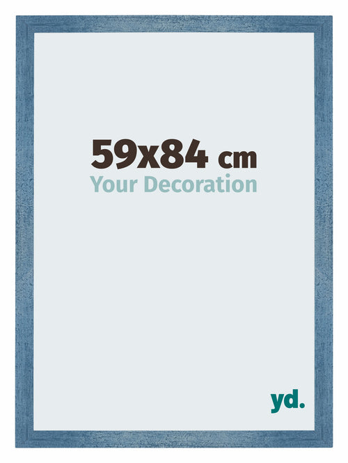 Mura MDF Photo Frame 59x84cm Clear Blue Swept Front Size | Yourdecoration.co.uk
