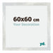 Mura MDF Photo Frame 60x60cm Silver Glossy Vintage Front Size | Yourdecoration.co.uk